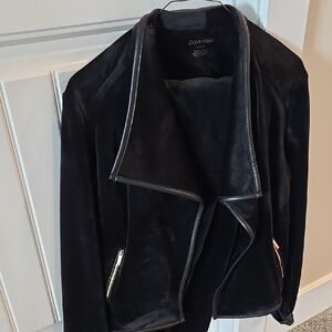 Calvin Klein Black Blazer with Draped Collar